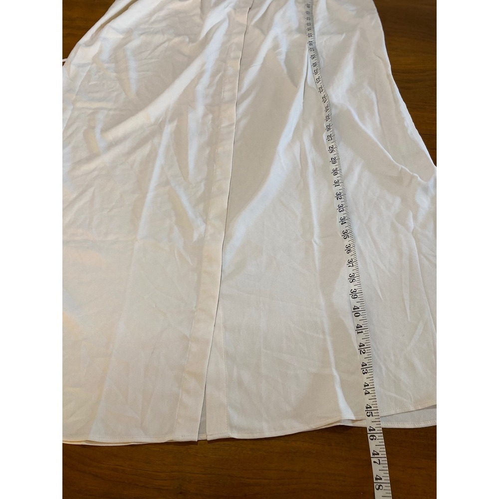 NWT Cream H&M Flowy Sleeveless Shirt Dress Midi Tea Sustainable (Women's M) - Picture 8 of 8